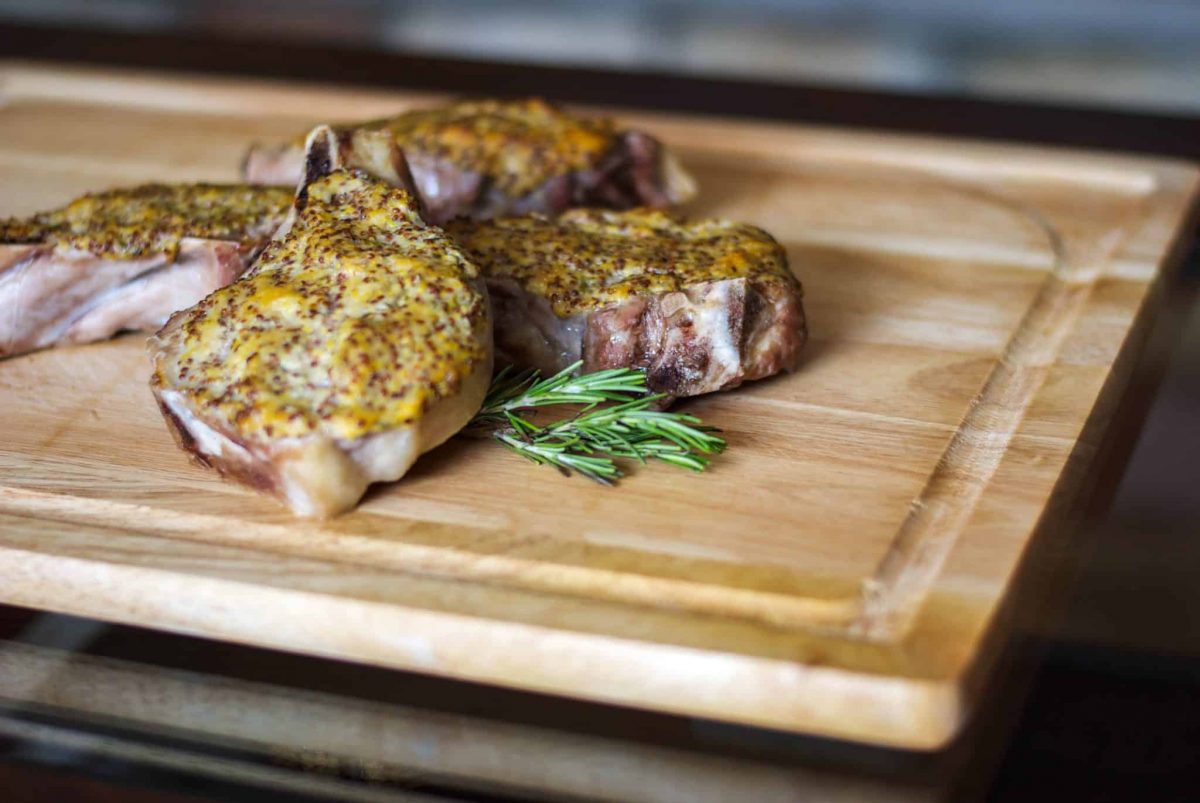 Horseradish & Whole Grain Mustard Pork Chops