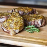 Horseradish & Whole Grain Mustard Encrusted Pork Loin Chops