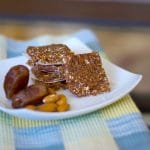 Energy Bars on a white plate.