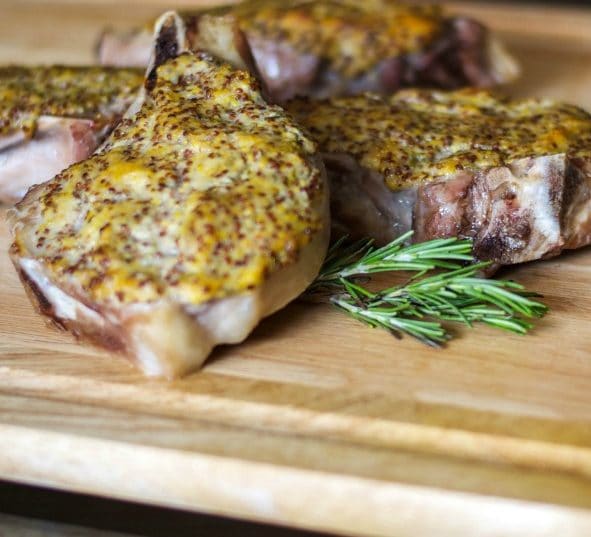 Horseradish Whole Grain Mustard Pork Chops