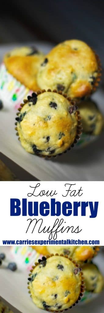 A plate of low fat blueberry muffins