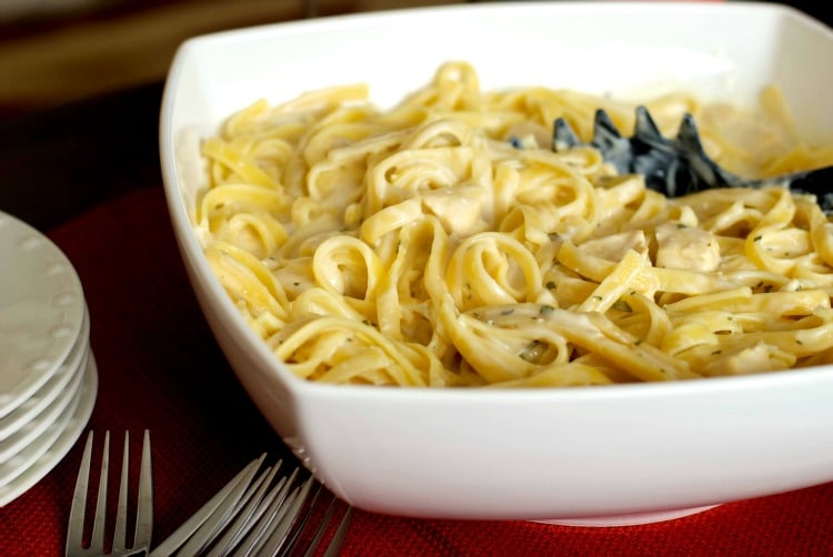 Low Fat Chicken Fettuccine Alfredo