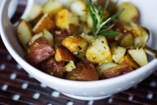 New potatoes with rosemary