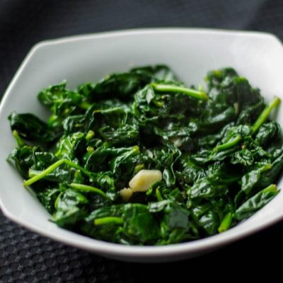 Sautéed Fresh Spinach and Garlic | Carrie’s Experimental Kitchen