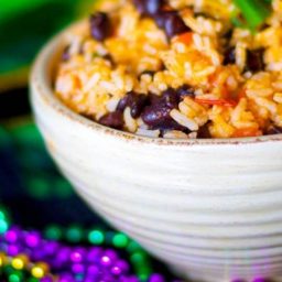 Cajun Black Beans and Rice is a tasty side dish made with beans, vegetables, rice and hot sauce to give it a little kick. 