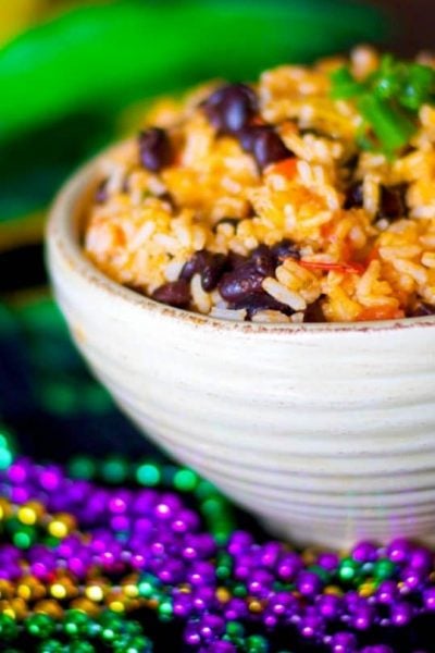 Cajun Black Beans and Rice is a tasty side dish made with beans, vegetables, rice and hot sauce to give it a little kick. 