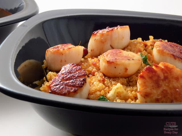 scallops with quinoa