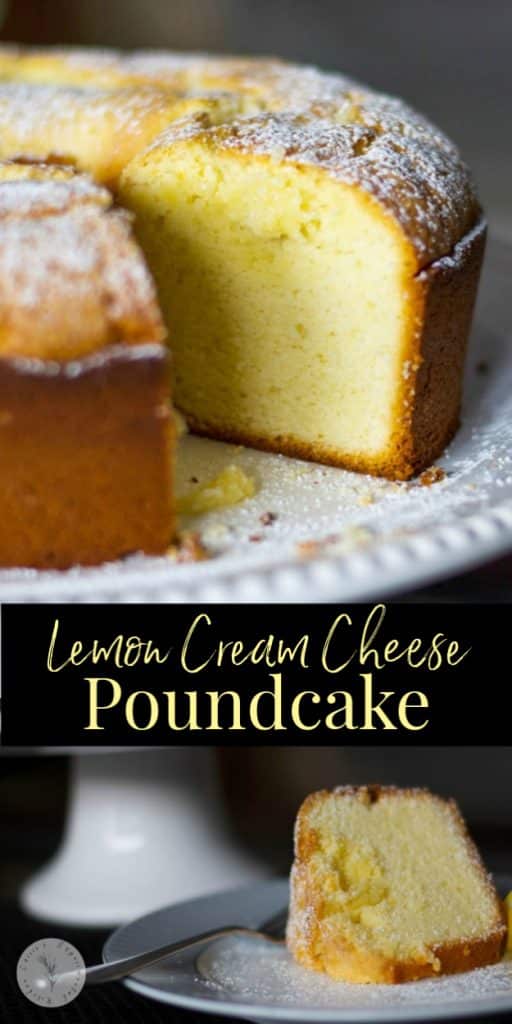 Lemon Cream Cheese Poundcake is deliciously moist cake that goes perfectly with a cup of tea for an afternoon snack or eaten for breakfast.