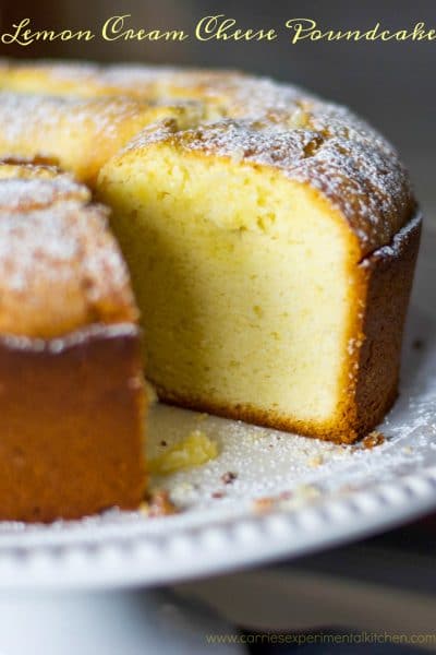 Close up of Lemon Cream Cheese Poundcake