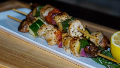 Rosemary Grilled Pork Skewers