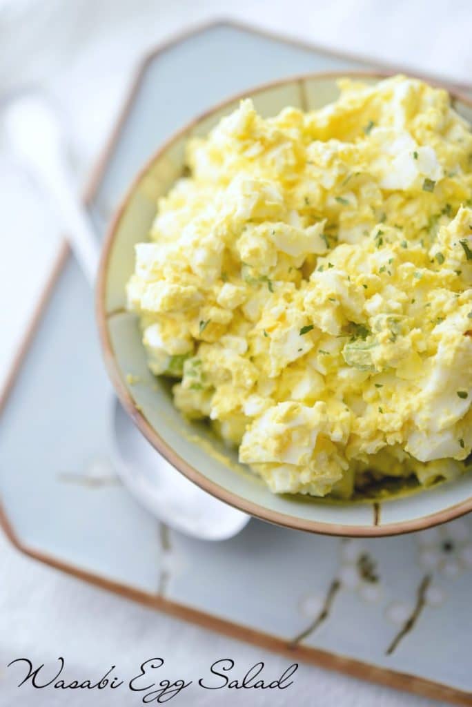 If you're looking for a little extra heat in your normal egg salad, try this simple to make recipe made with Japanese wasabi paste.