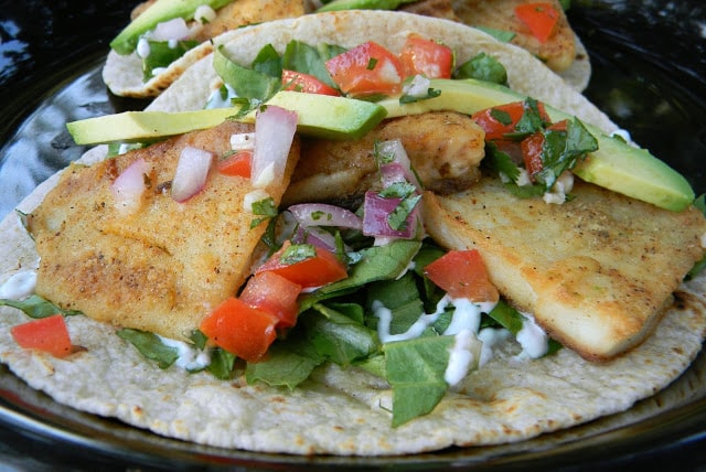 Blackened fish tacos