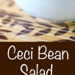 This Ceci Bean Salad made with chick peas and celery in a mayonnaise based dressing is simple to prepare and makes a tasty side picnic salad. 
