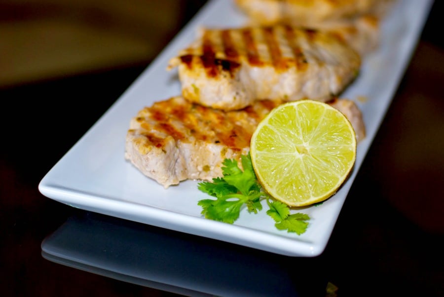 Lime and Cilantro Grilled Pork Chops