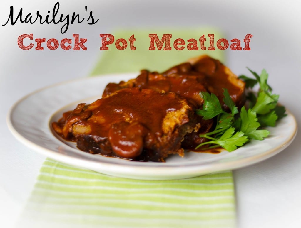 A plate of food on a table, with Meatloaf and Beef