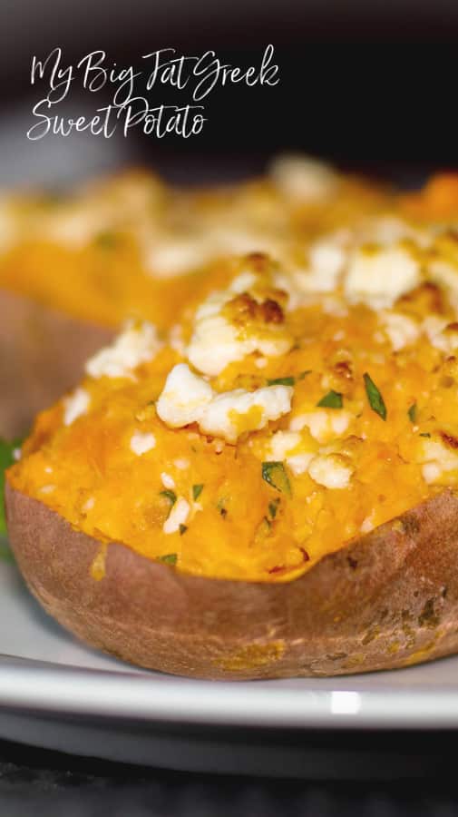 A close up of food on a plate, with Sweet potato