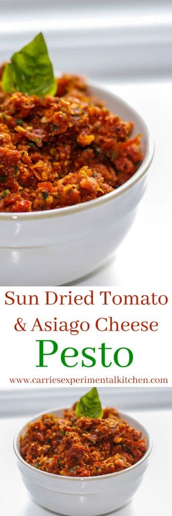 Sun Dried Tomato and Asiago Cheese Pesto collage photo