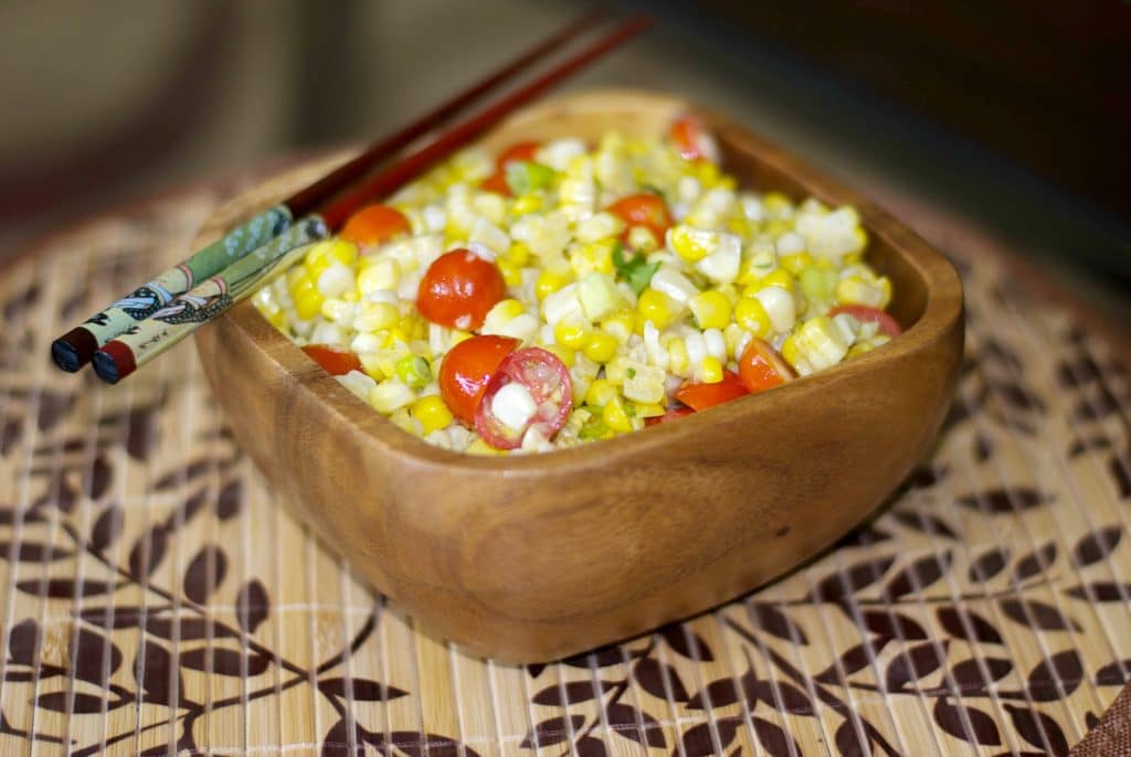 Corn Salad with Honey Wasabi Vinaigrette