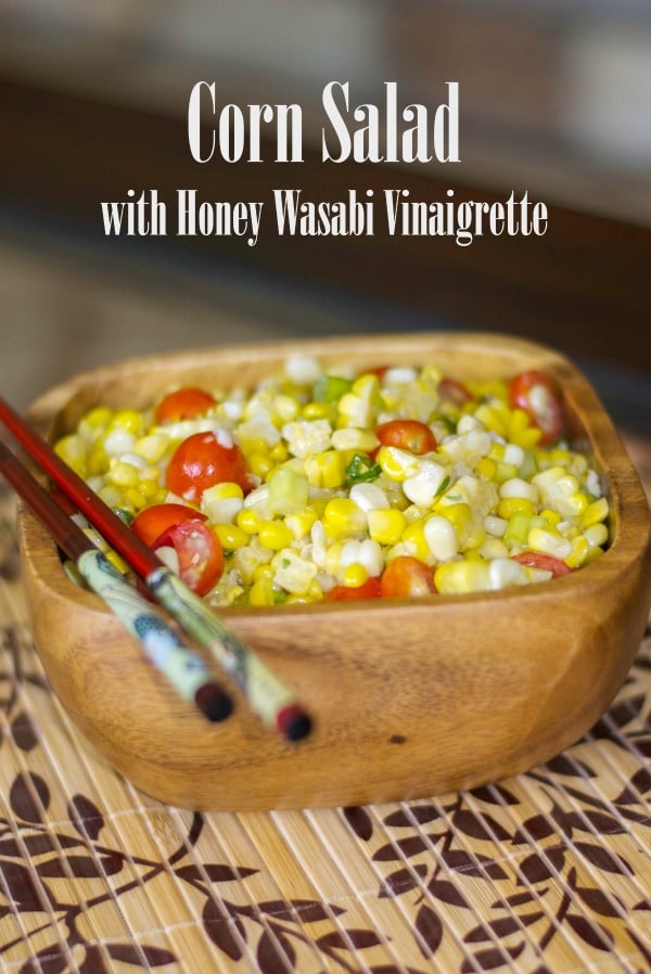 Utilize leftover corn on the cob by turning it into a salad with this Corn Salad with Honey Wasabi Vinaigrette. Perfect for lunch or dinner!