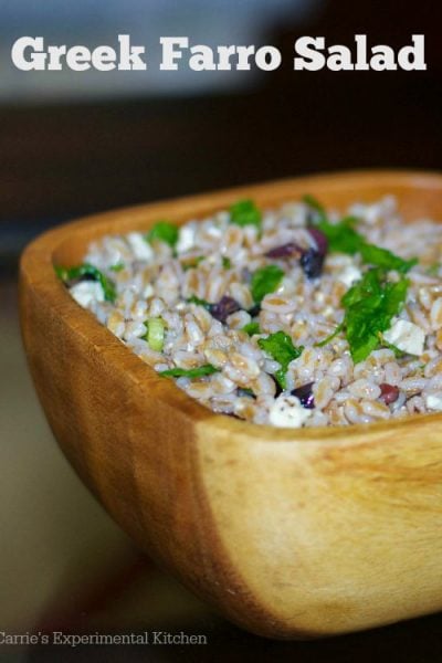 Greek Farro Salad | Carrie's Experimental Kitchen