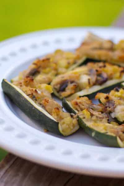 Fresh zucchini stuffed with lemon, fresh thyme, white wine, grated cheese and Panko breadcrumbs are deliciously light and flavorful.
