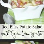 Red Bliss Potato Salad with Dijon Vinaigrette is a deliciously tangy salad without mayonnaise. It's super simple to make and is also gluten free!