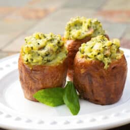 Stuffed Pesto Baked Potatoes