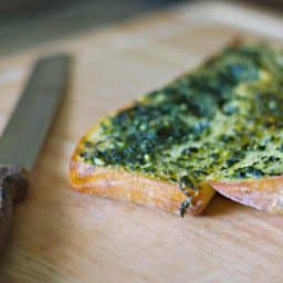 Garlic Basil Butter on Italian bread