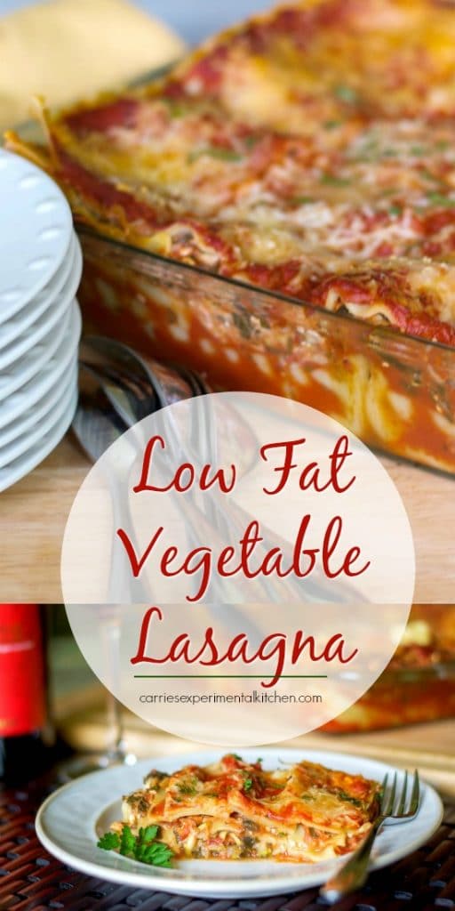 Low Fat Vegetable Lasagna | Carrie’s Experimental Kitchen