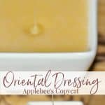 Make Applebee's Oriental Dressing in the comfort of your own home. It's perfect on salad or sandwiches and the family is going to love it!