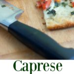 Make this Olive Garden favorite appetizer, Caprese Flatbread made with fresh tomatoes, basil and mozzarella cheese at home. Perfect for pizza night or game day snacking too! 