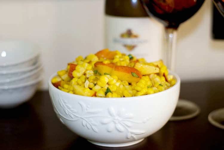 Corn & Peach Salad