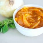A close up of Italian onions