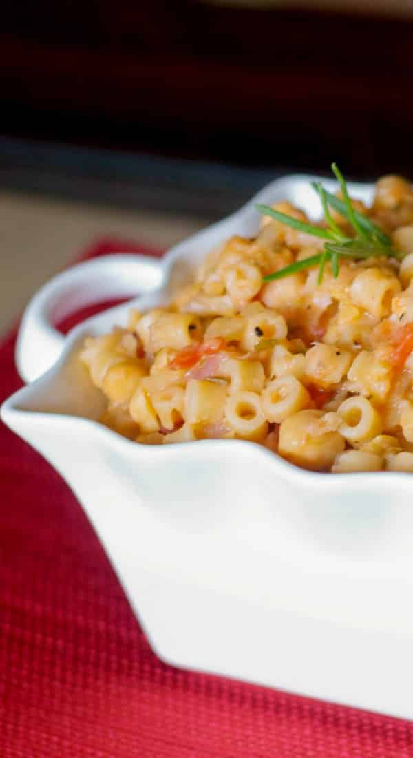 Pasta e Ceci or pasta with beans, was considered a "poor man's meal" in Italy as it combined simple, bountiful ingredients.