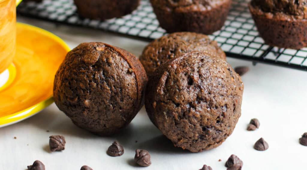 Triple Chocolate Zucchini Muffins