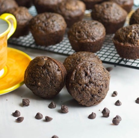 Triple Chocolate Zucchini Muffins