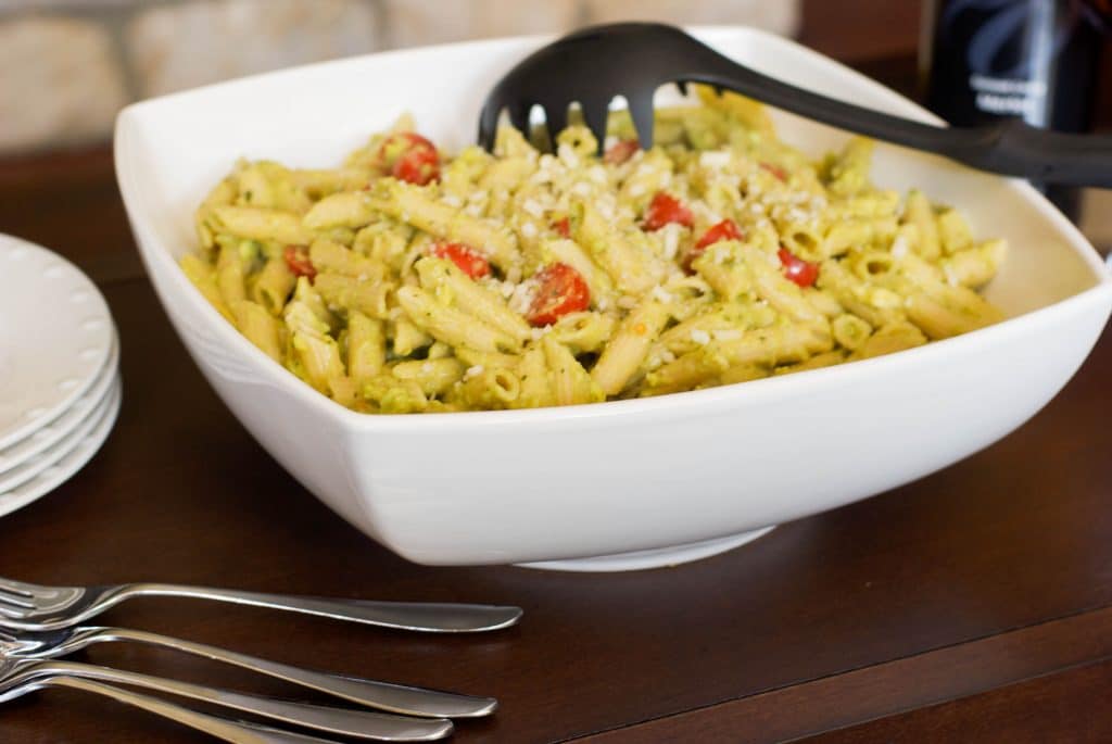 Penne with Avocado Pesto