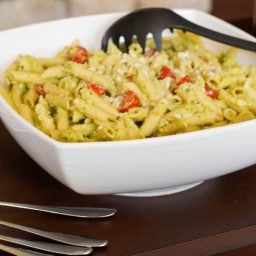 Penne with Avocado Pesto