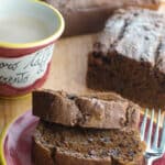 Chocolate Avocado Bread made with ripe avocados, egg whites, flour, chocolate chips and vanilla pudding is super moist and decadent.