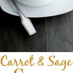 With just a few simple ingredients, you can enjoy this creamy Carrot & Sage Soup in about an hour. The color is perfect for holiday entertaining as well.