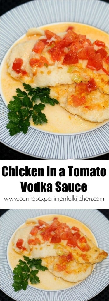 Chicken in a Tomato Vodka Sauce is delicious and quick to make. Perfect for date night or an easy weeknight supper! 