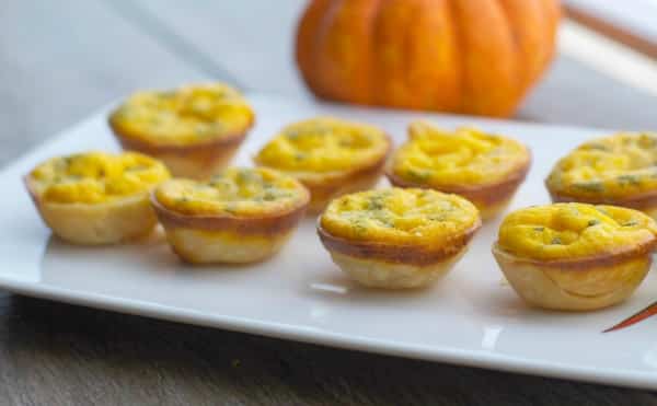 Pumpkin Brie Mini Quiche