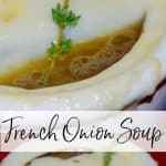 French Onion Soup with sweet Vidalia onions, beef and chicken broth, cognac and fresh thyme; then topped with melted Swiss cheese.