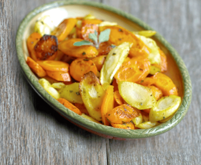carrots and parsnips roasted