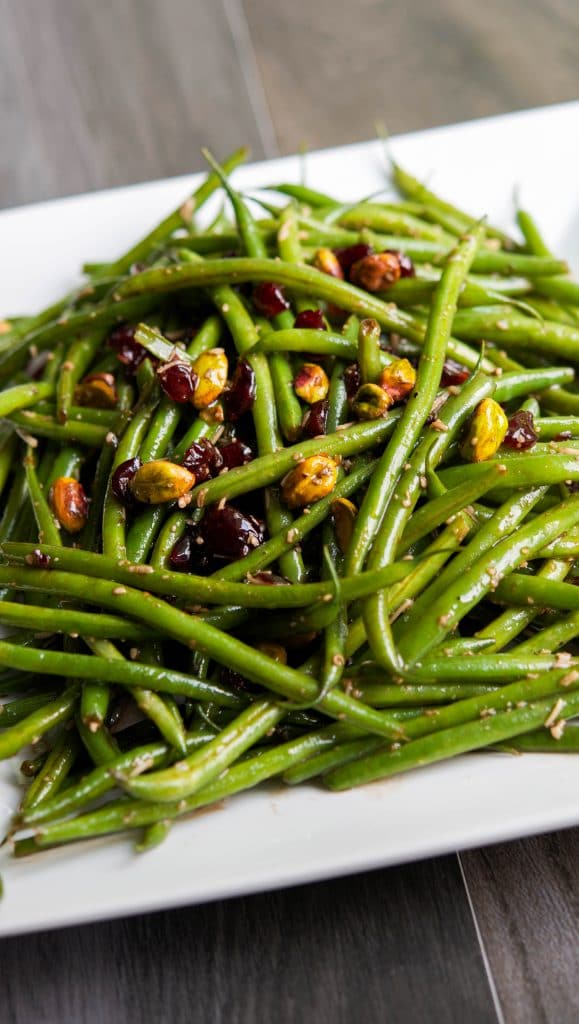 Haricot Verts Salad with Feta, Cranberries & Pistachios