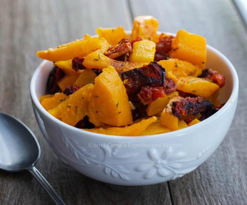 Roasted Butternut Squash with Sun Dried Tomatoes