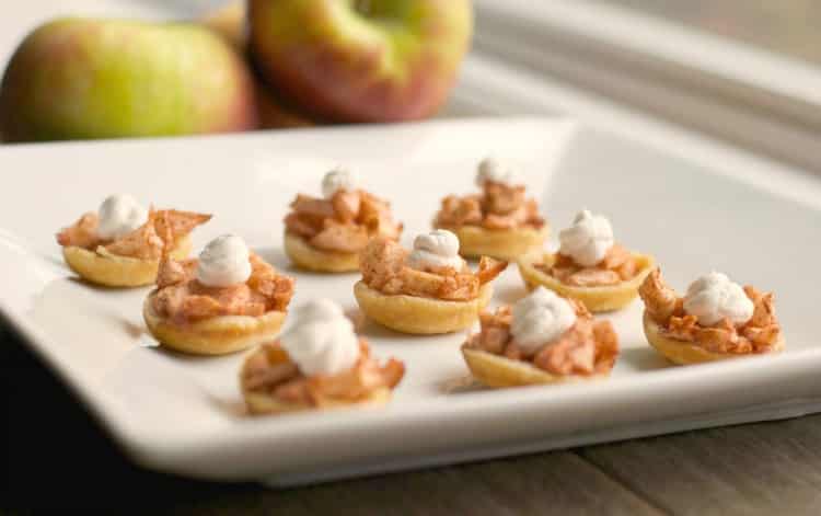 Spiked Mini Apple Tarts with Cinnamon Whipped Cream
