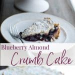 This Blueberry Almond Crumb Cake made with canned blueberry pie filling is so easy to make it's perfect for last-minute entertaining.