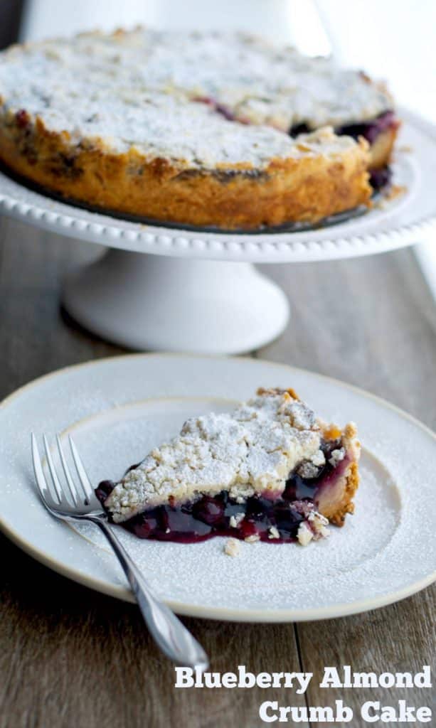 This Blueberry Almond Crumb Cake is so easy to make it's perfect for last minute entertaining.