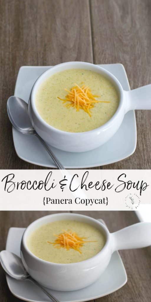 Enjoy one of your favorite restaurant menu items at home with my version of Panera Bread's creamy Broccoli and Cheese Soup. 